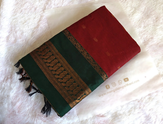 mangalam cotton gadwal saree