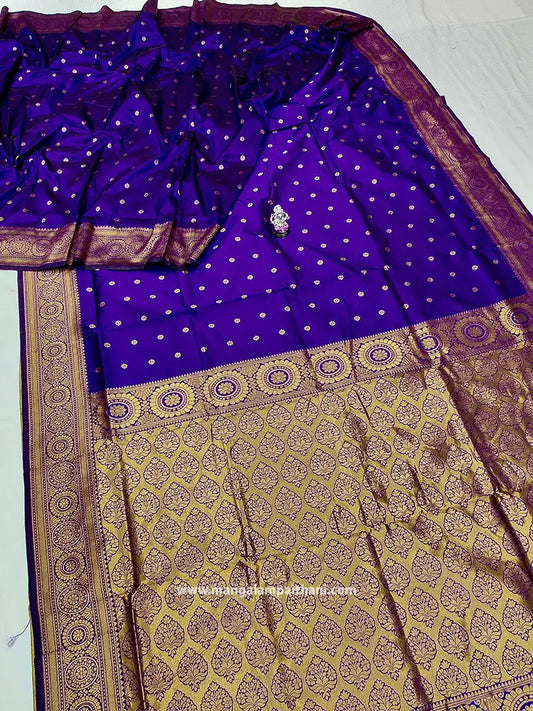purple kanjivaram saree