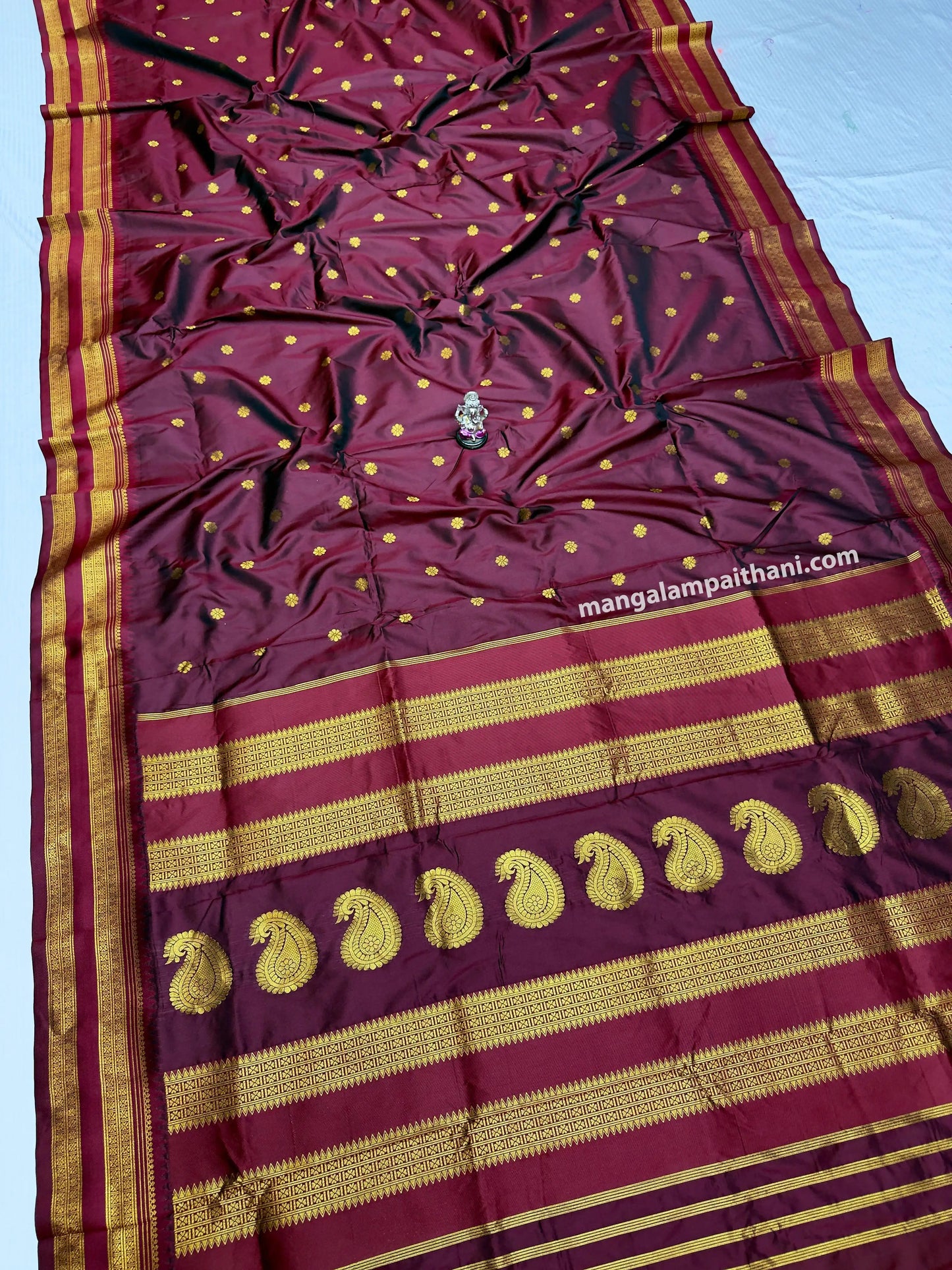 maroon paithani saree mangalam paithani saree