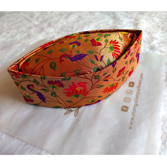 paithani golden topi