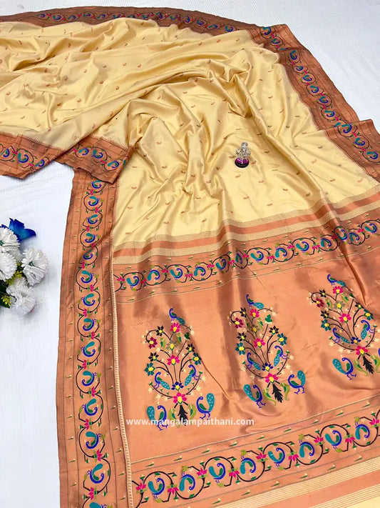 Beige saree