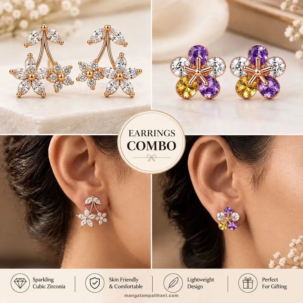 crystal earrings combo