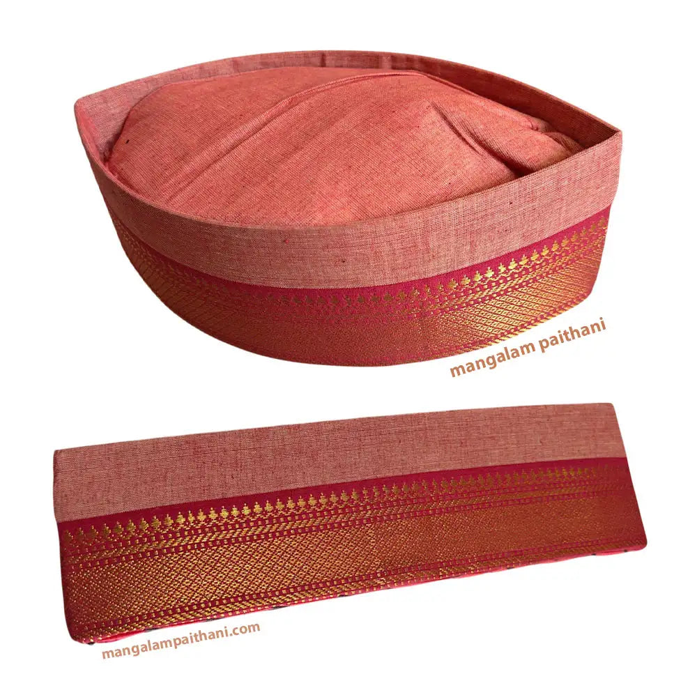 ethnic pink cap for kurta pajama