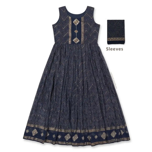 navy blue flare maxi dress for women
