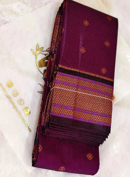 Purple Silk Blend Saree