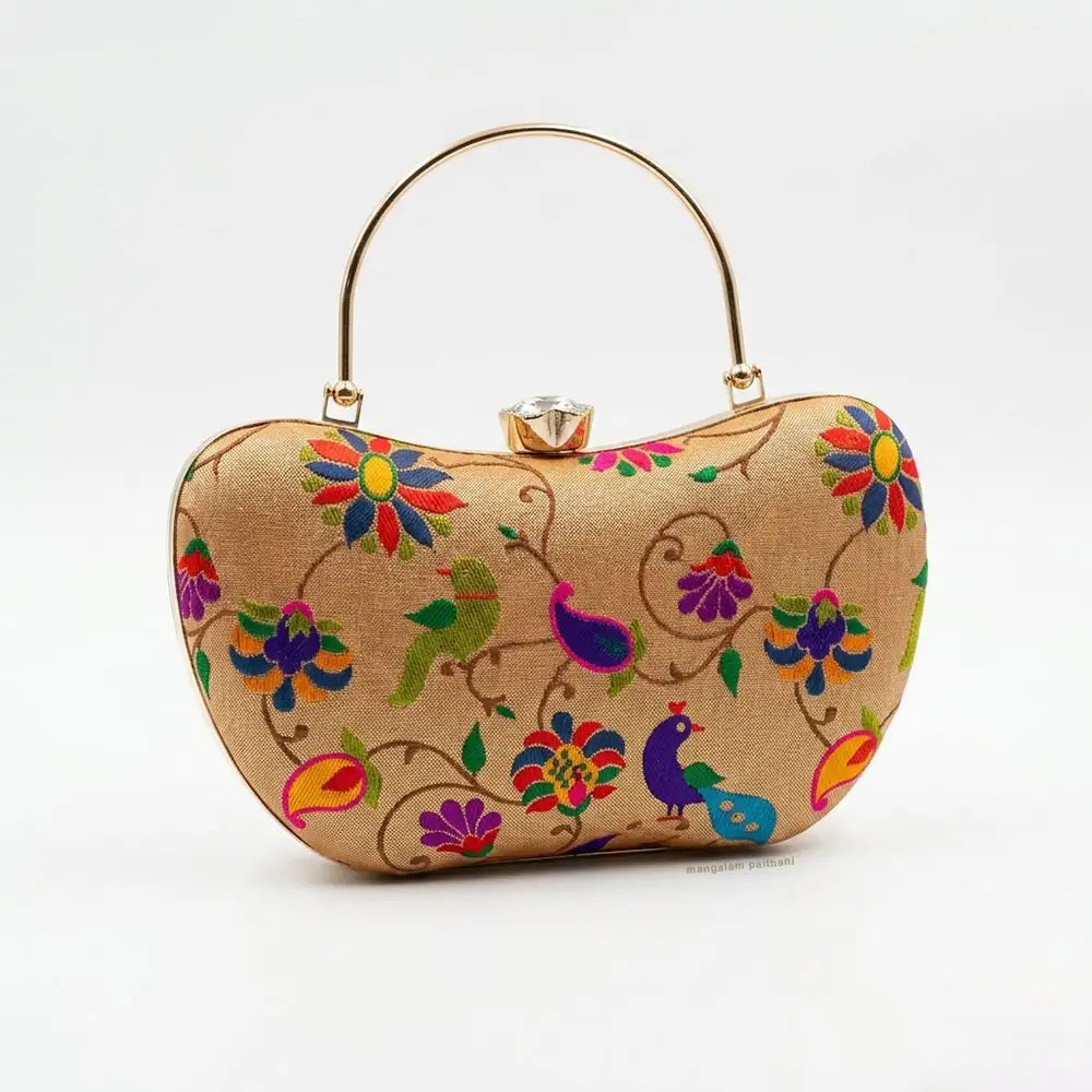 Paithani silk clutch