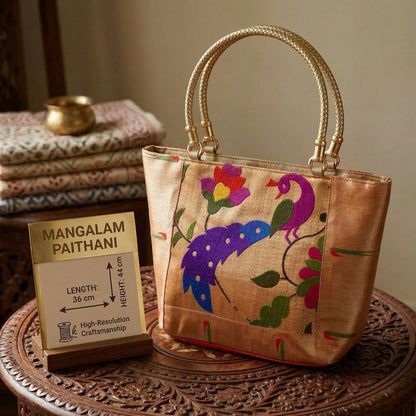 Maharashtrian Paithani style handbag for women
