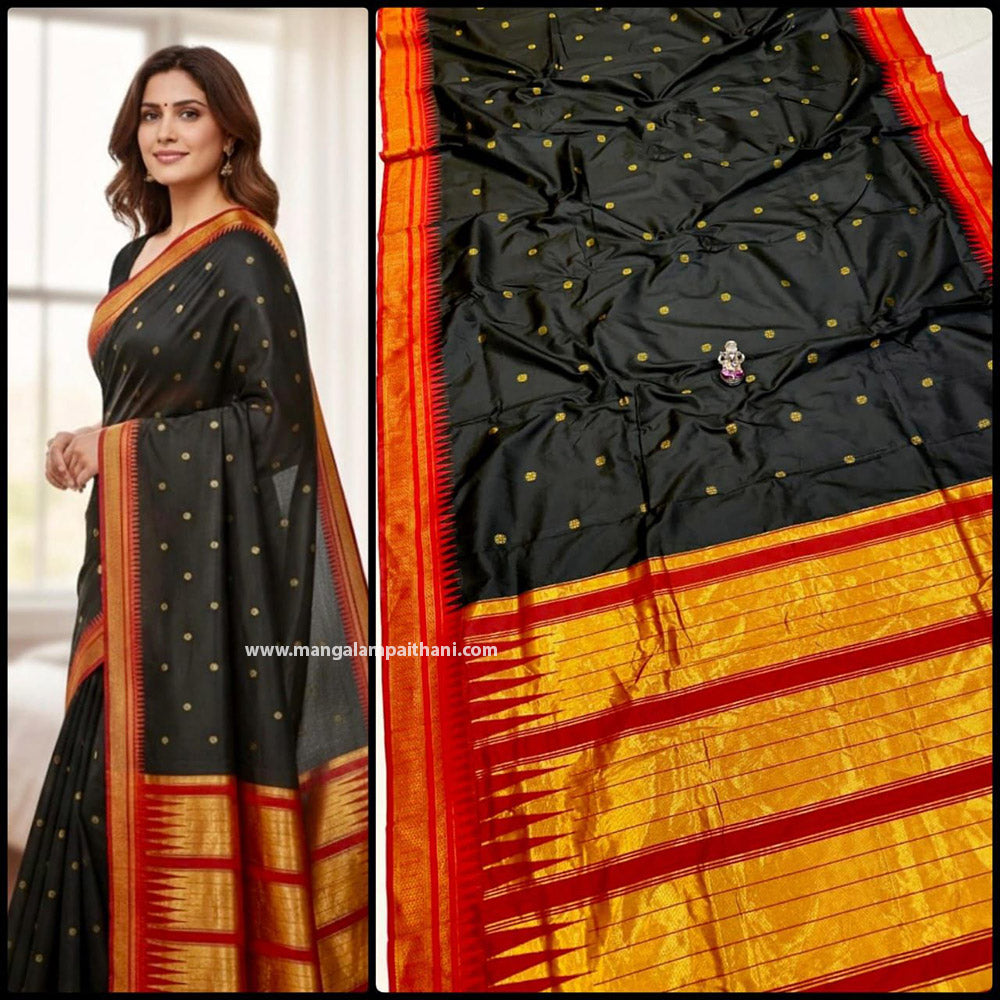 black paithani
