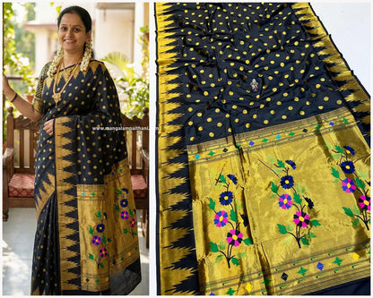 black color saree