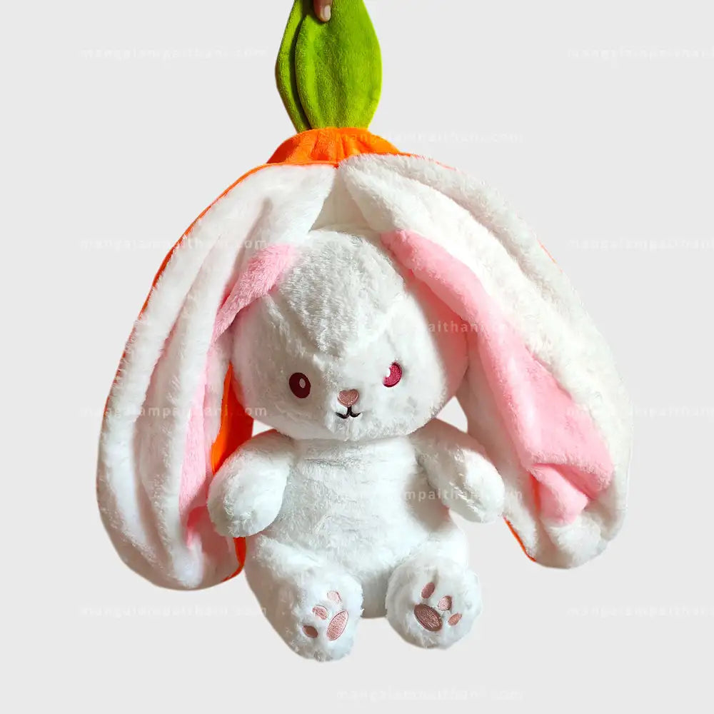 bunny toy with carrot pillow