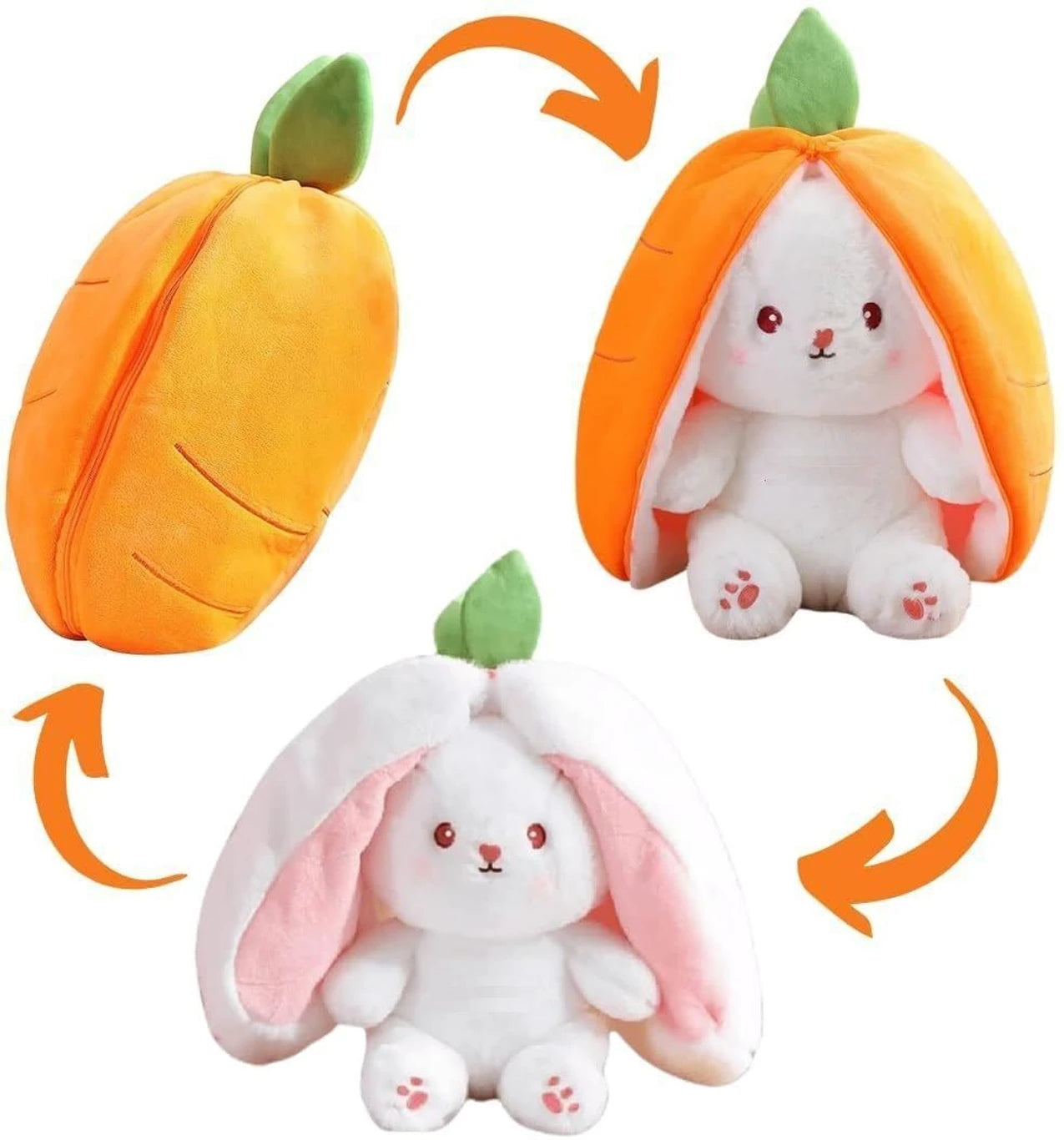 Plush toy rabbit inside a carrot pillow mangalam gifts