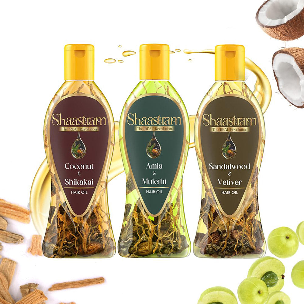 shaastram hair oil coconut shikakai hair oil