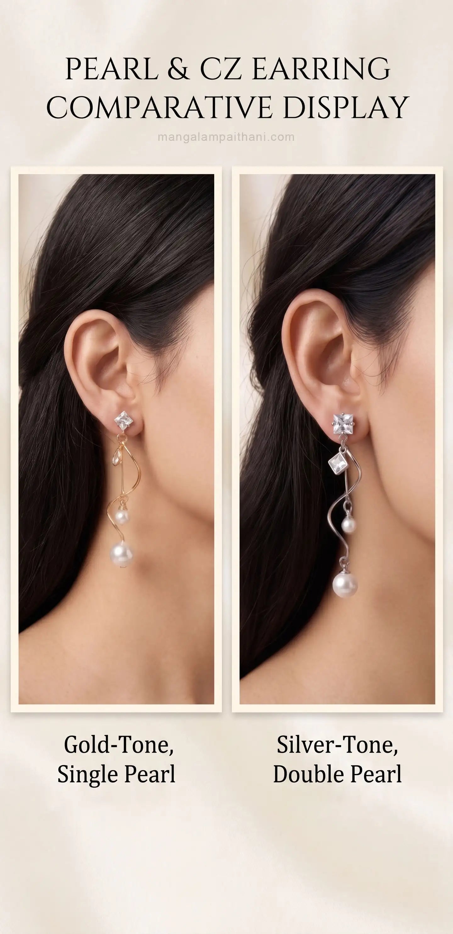 gold and silver earrings set