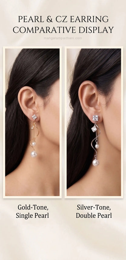 gold and silver earrings set