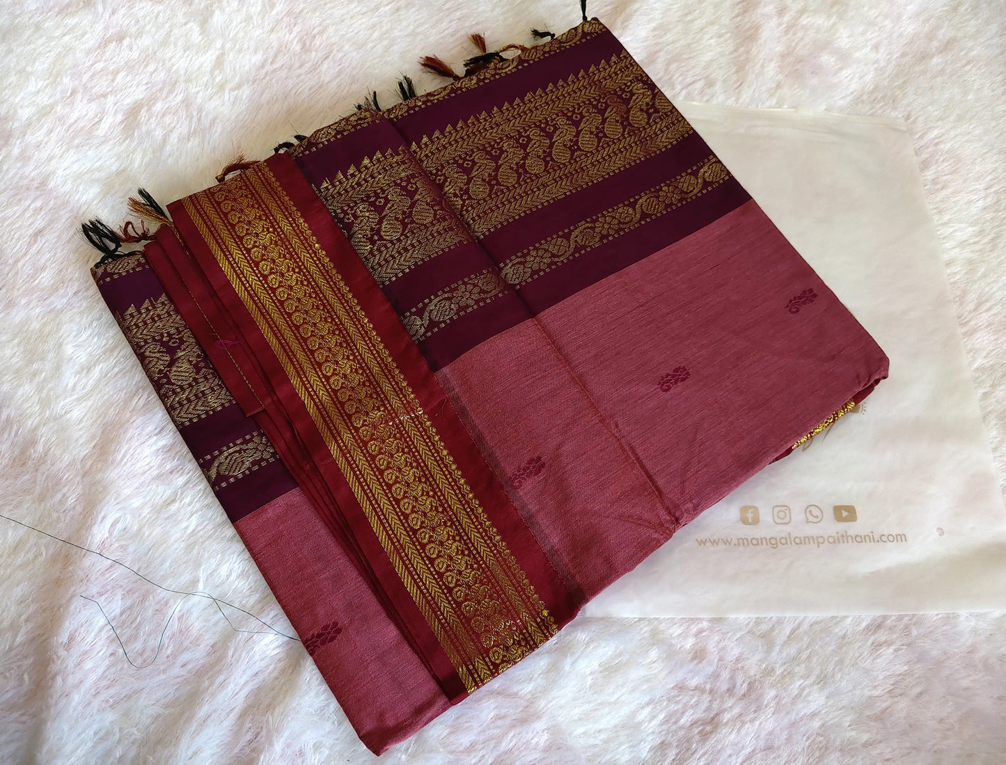 cotton gadwal saree for traditional ceremony
