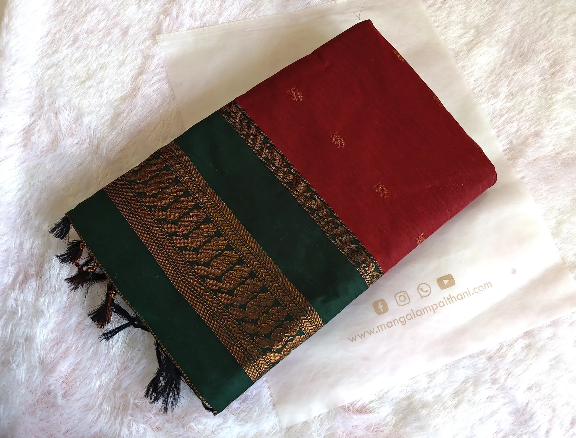 mangalam cotton gadwal saree