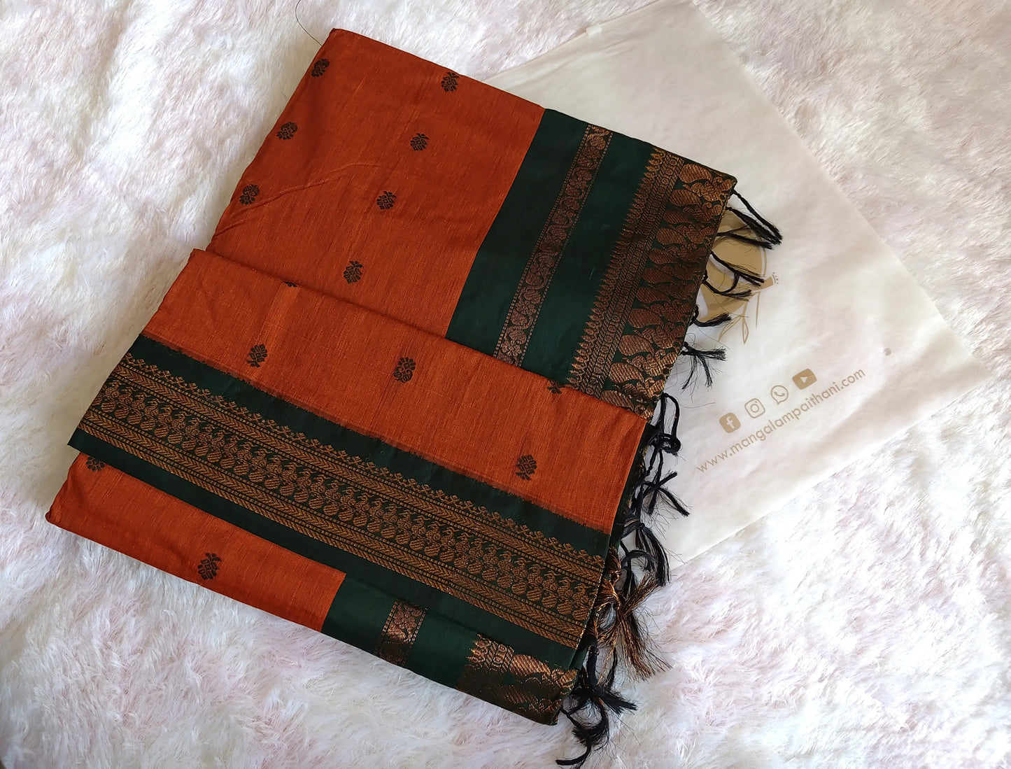 mangalam paithani cotton gadwal saree