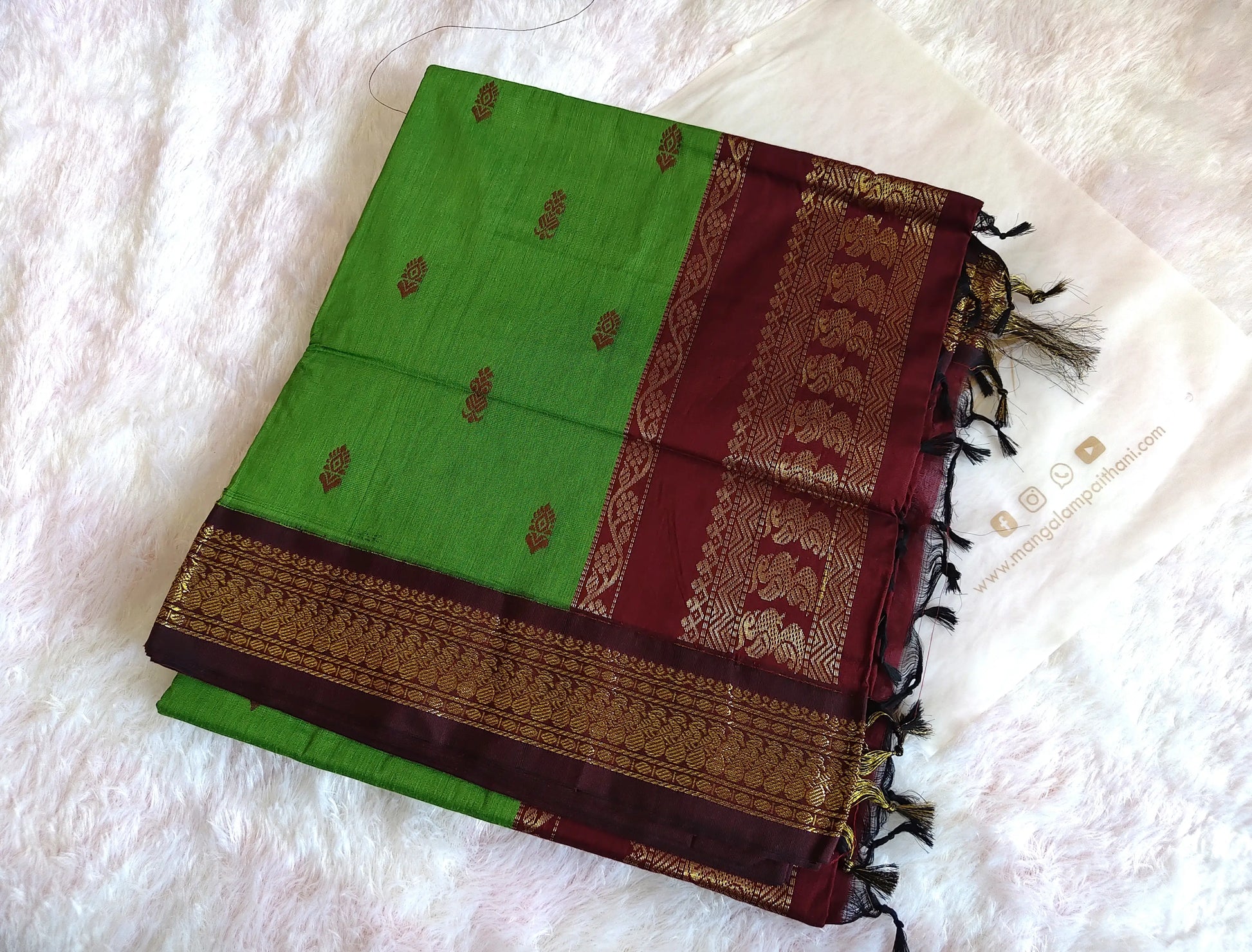 green cotton gadwal saree mangalam paithani saree store