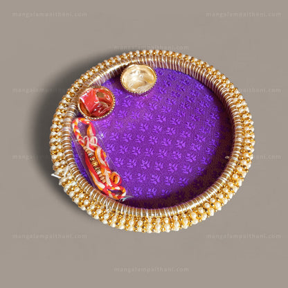 return gifting puja thali mangalam paithani