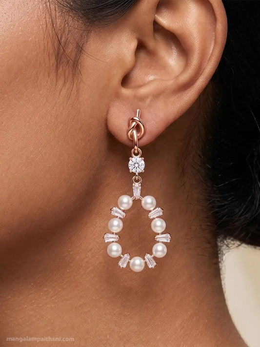 Designer partywear pearl earrings