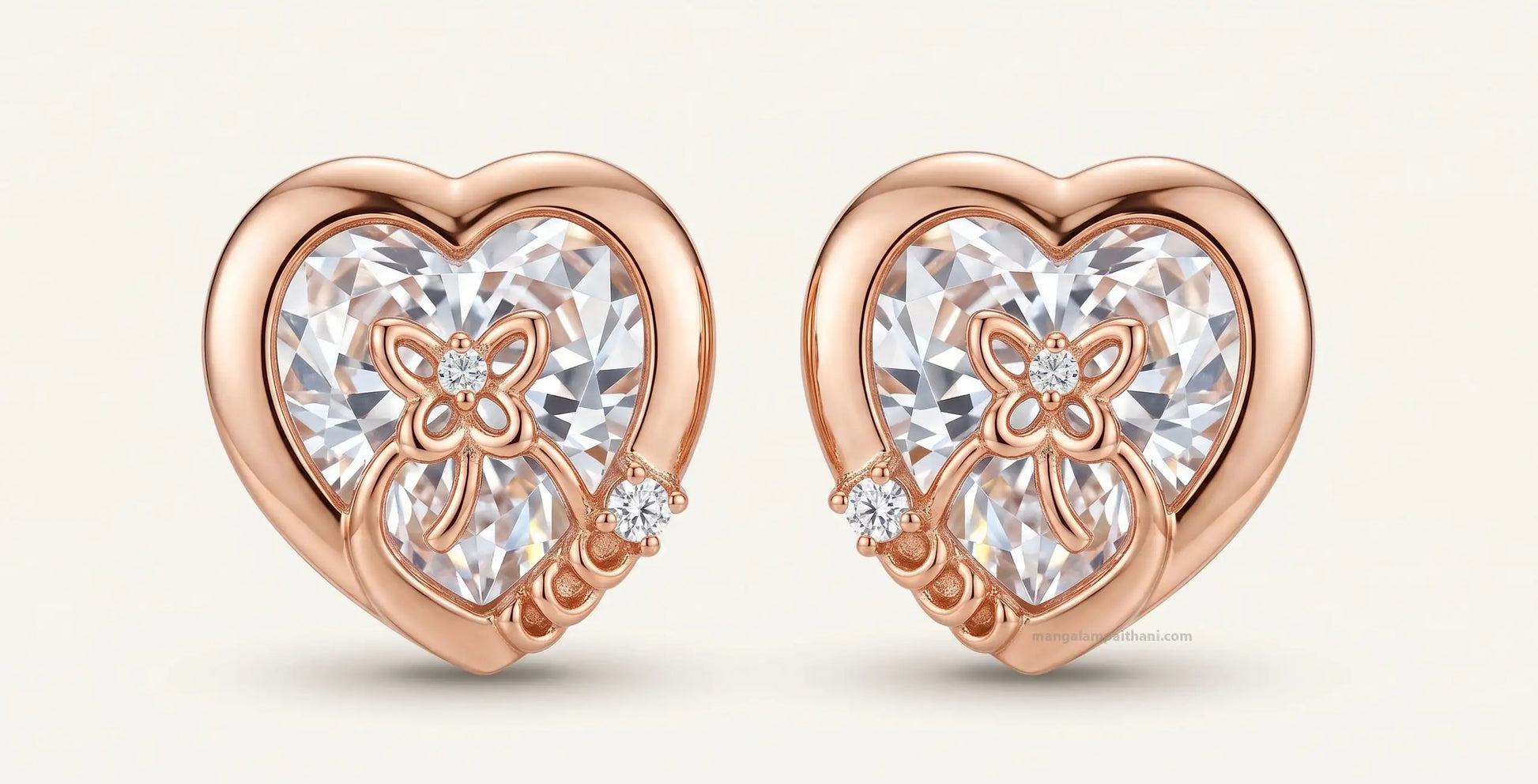 Fashion jewelry rose gold earrings