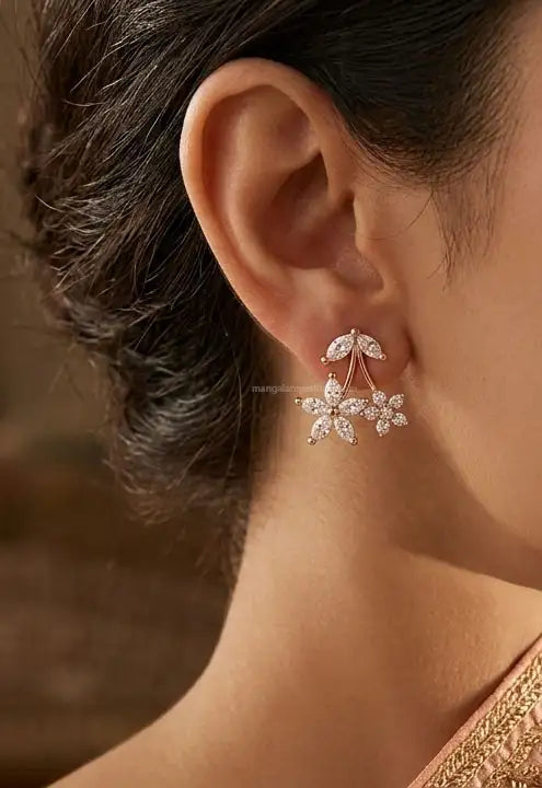 Floral stud earrings