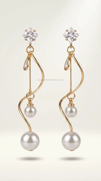 pearl drop earrings for women