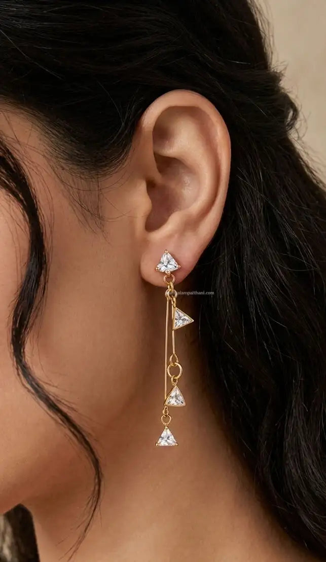 Gold drop earrings