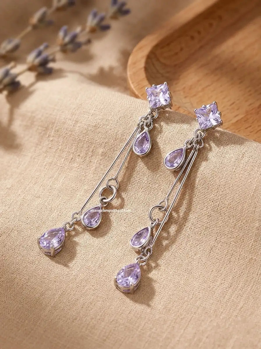 Silver tone earrings