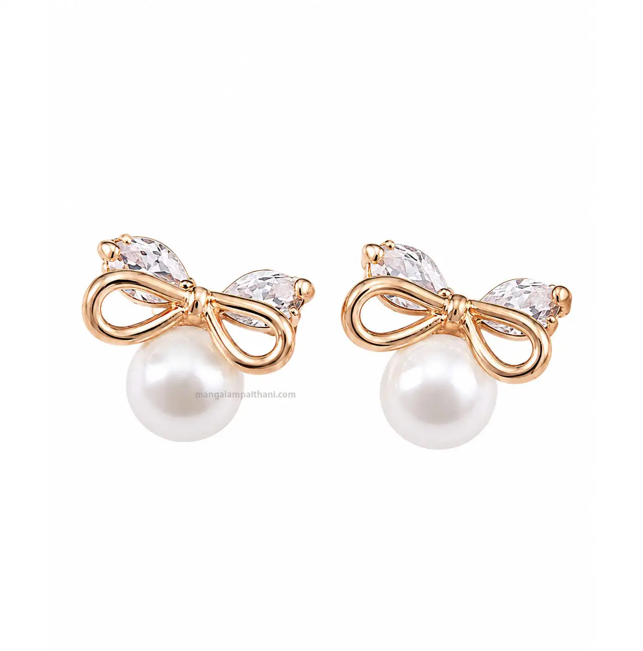 Bow stud earrings