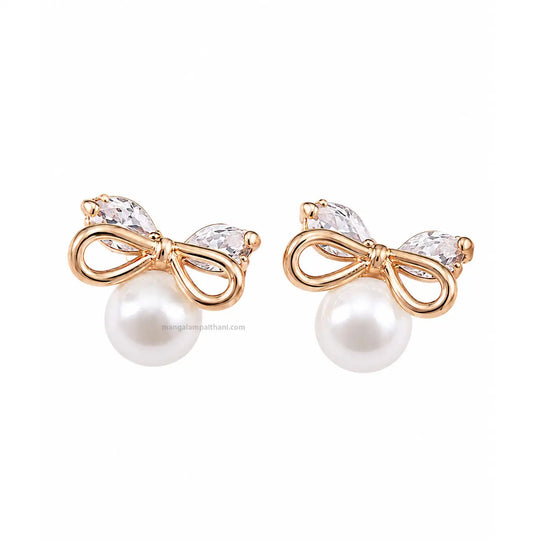 Bow stud earrings