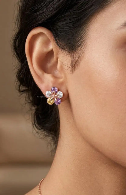 Multicolor crystal earrings