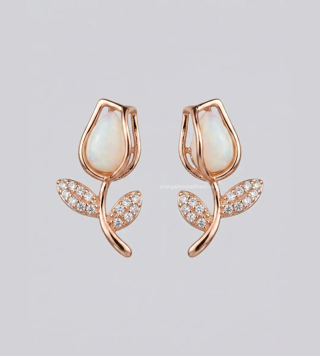 Rose gold earrings
