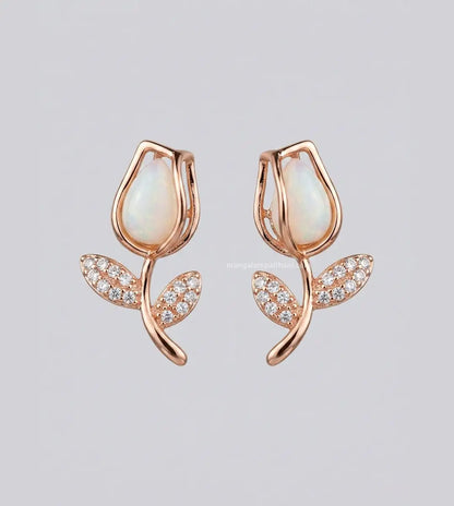 Rose gold earrings