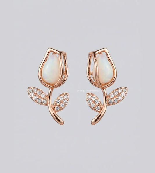 Rose gold earrings