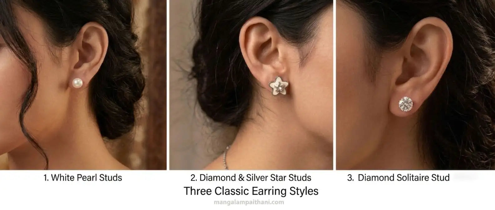 Daily wear pearl earrings
