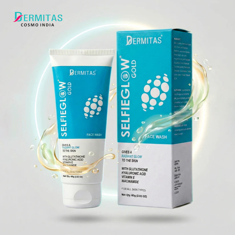 selfieglow gold glutathione face wash 