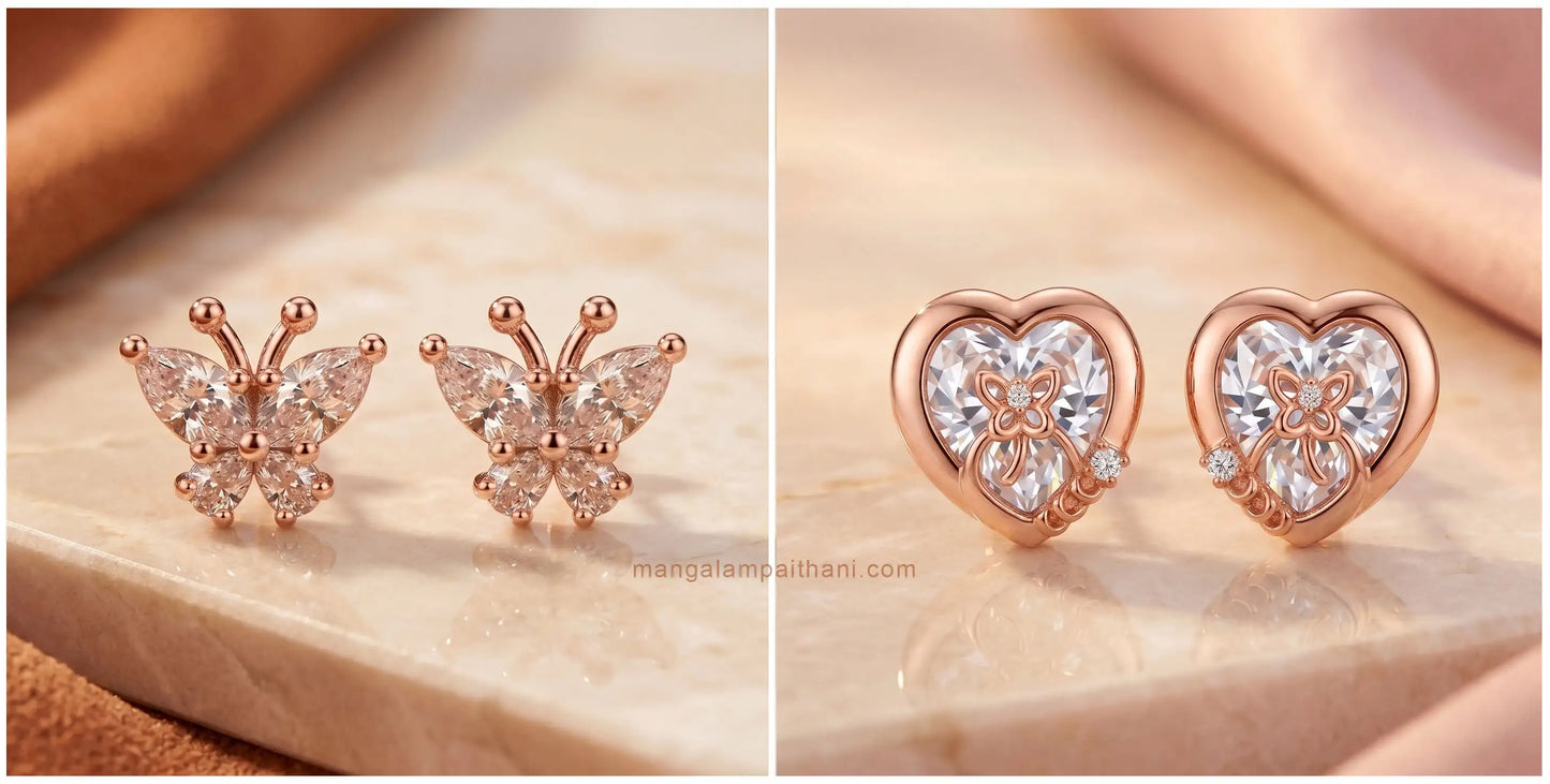 crystal stud earrings for women