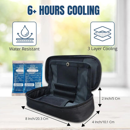 black cooling bag for insulin diebetic people 
