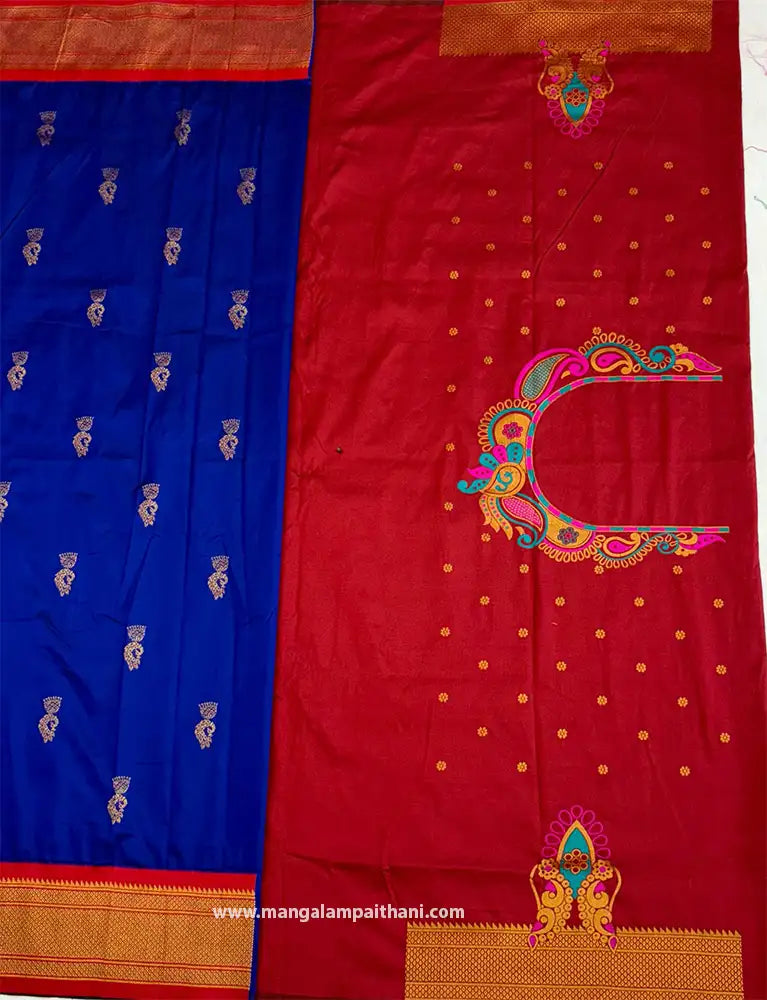 Peacock Paithani With Designer Blouse #01