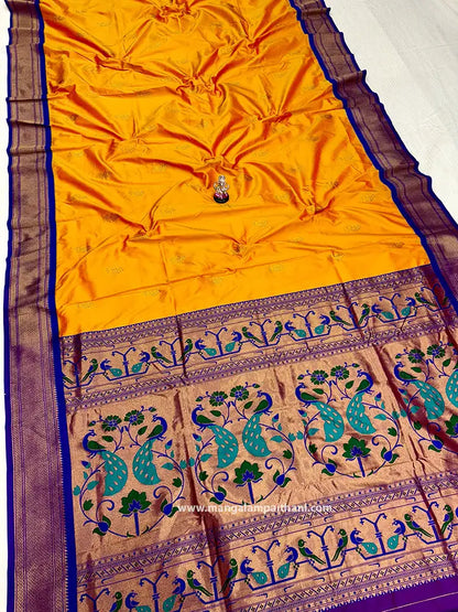 Peacock Paithani With Designer Blouse #03