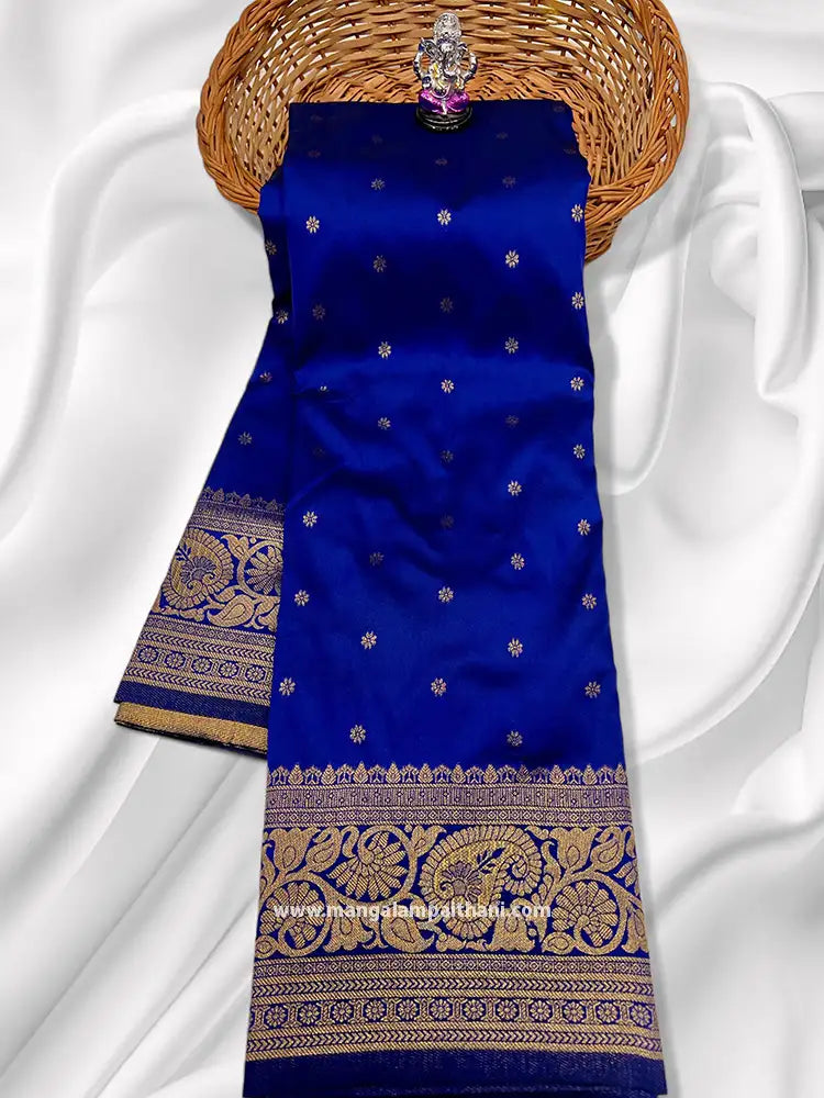 blue kanjivaram paithani saree