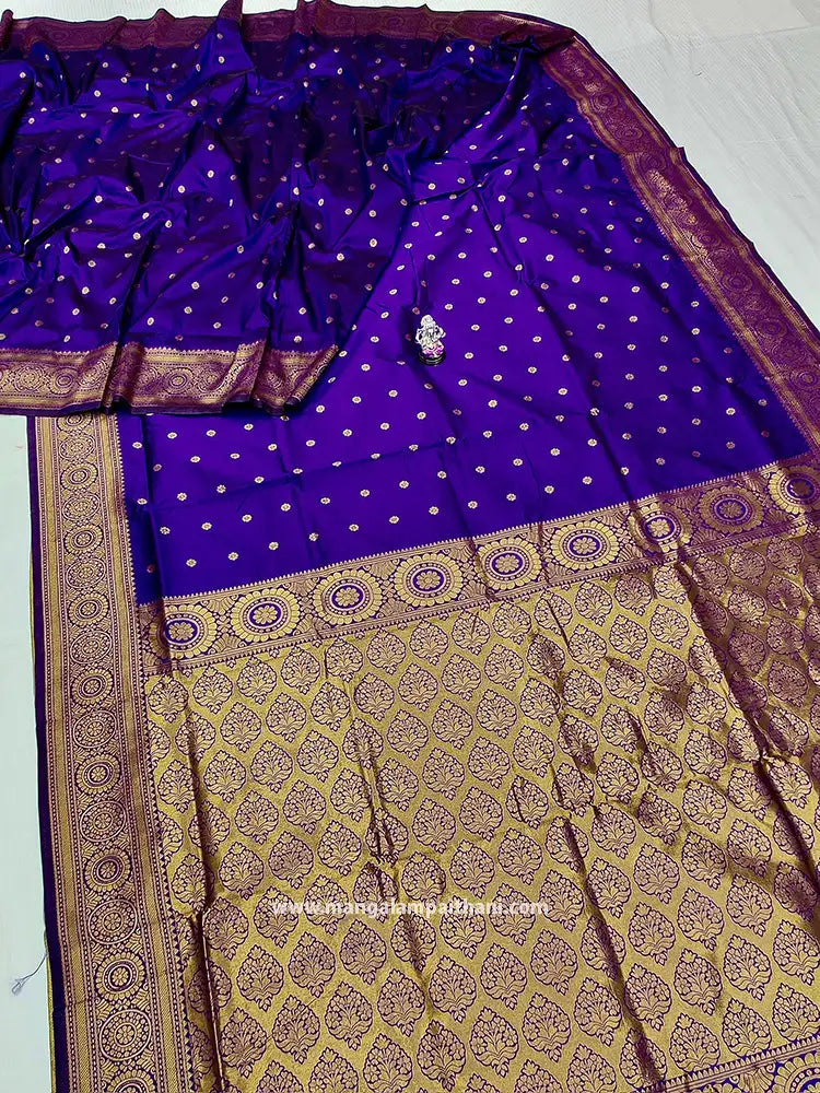 purple kanjivaram saree
