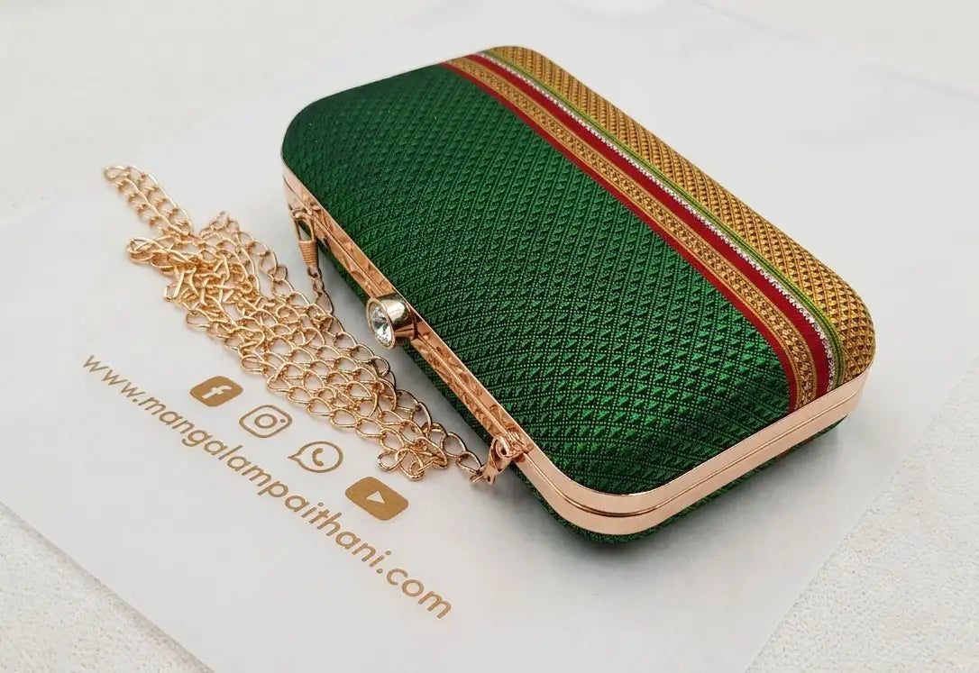 Traditional Maharashtrian ethnic clutch purse