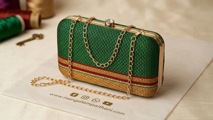 Stylish green wedding clutch for women