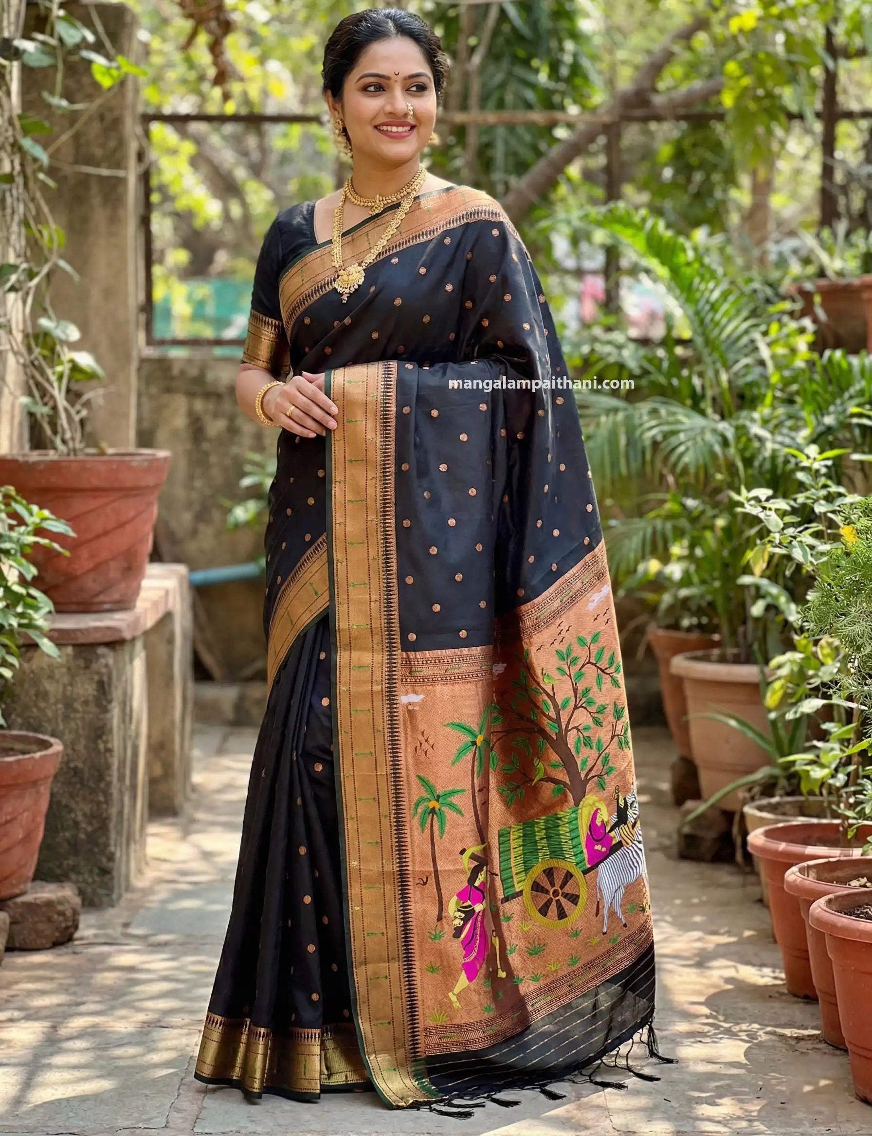 traditional silk saree mangalam paithani saree