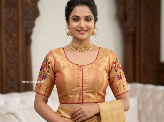 Golden Brocade Blouse