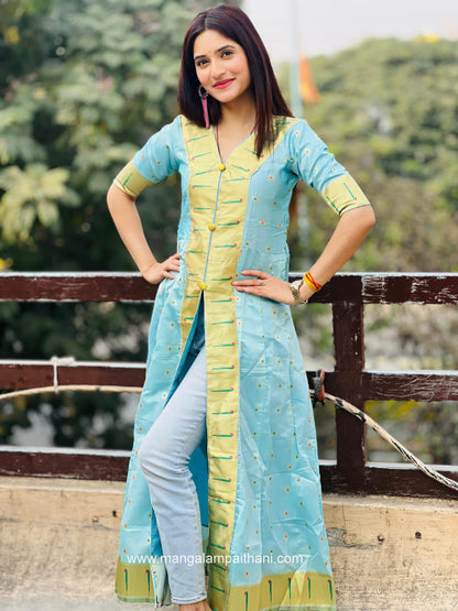 Designer Paithani Kurti – MangalamPaithani