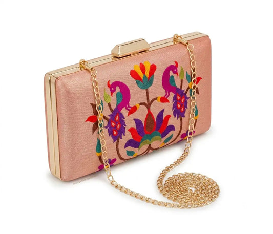 Traditional silk clutch