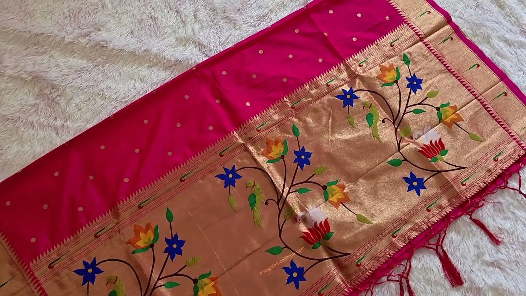 Pink Paithani Dupatta